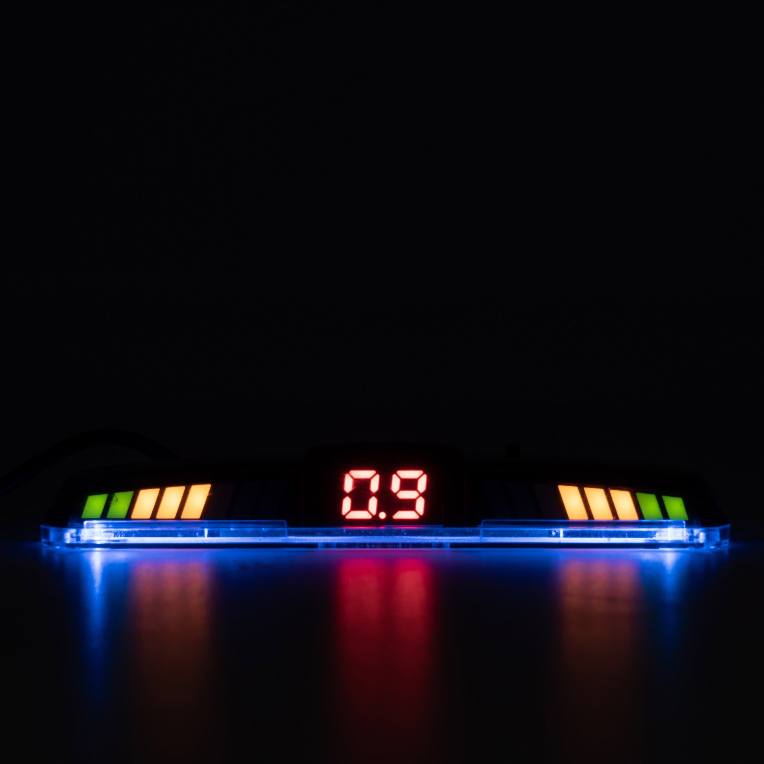 Parkeringssensor med display – Svart – ultraljudssensor – 4 sensorer – 4x 2,5 m