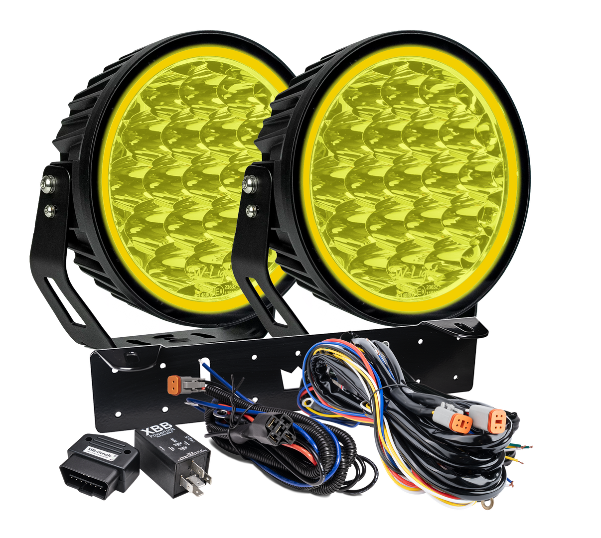 produktbillede fra forsiden viser W – Light XTREME W9 RAD2 – Gul – W-Light