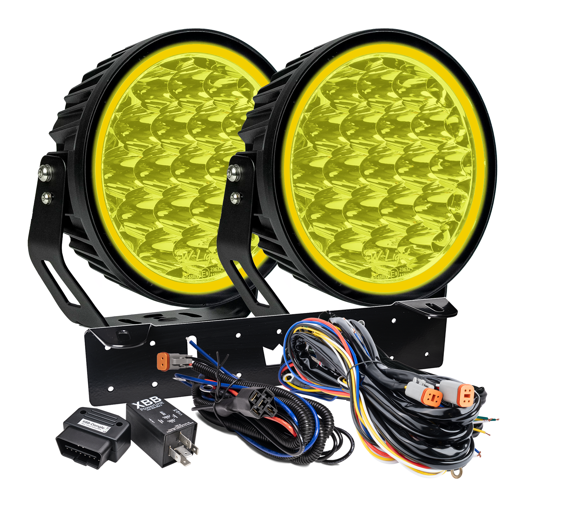 produktbillede fra forsiden viser W – Light XTREME W9 RAD2 – Gul – W-Light