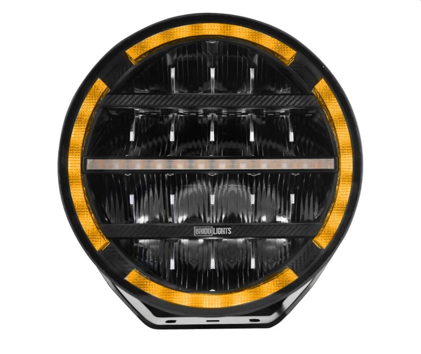 BriodLights Olympus 9" Ekstra lys - produkt set fra siden | Briodlights