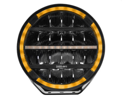 BriodLights Olympus 9" Ekstra lys - produkt set fra siden | Briodlights