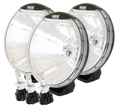 produktbillede forfra viser 3 – PACK Ekstra lys NBB Alpha 225 Premium LED – NBB