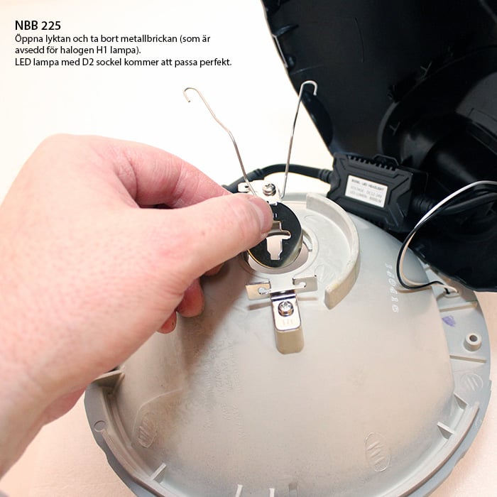 sidebillede, der viser profil og design af 3 – PACK Ekstra lys NBB Alpha 225 Premium LED – NBB