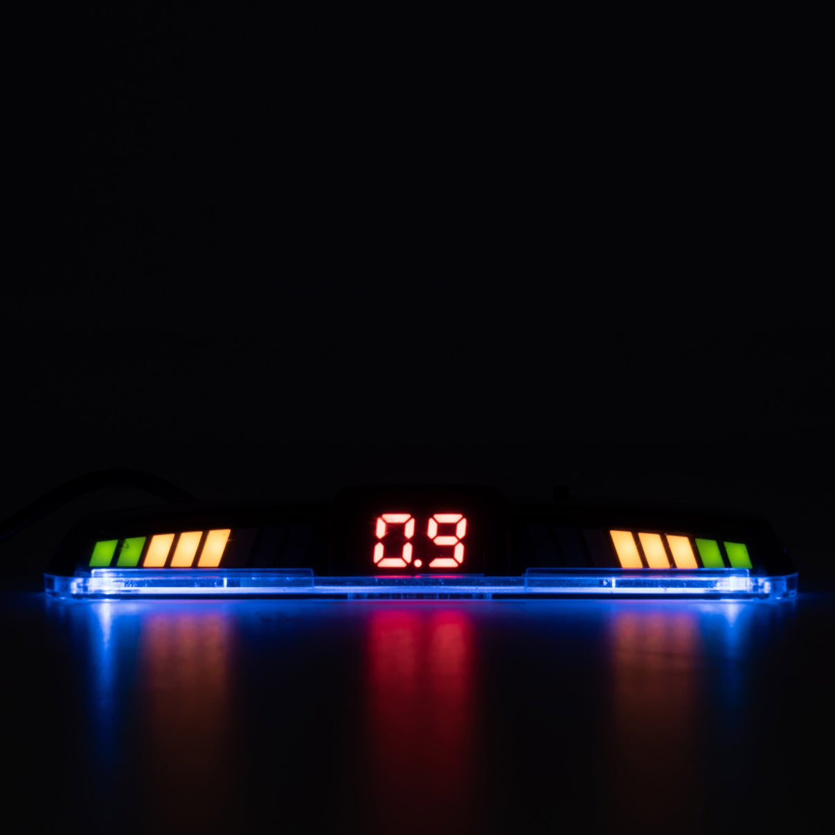 Parkeringssensor med display – Röd – ultraljudssensor – 4 sensorer – 4x 2,5 m