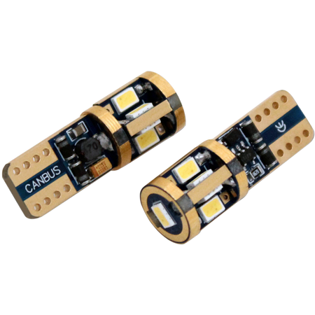 T10 – W5W Super Canbus 9SMD – Produktbillede set forfra | Xenon-kongen