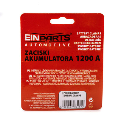 Batteripolsklämmor – 9V - 32V – magnesium stop