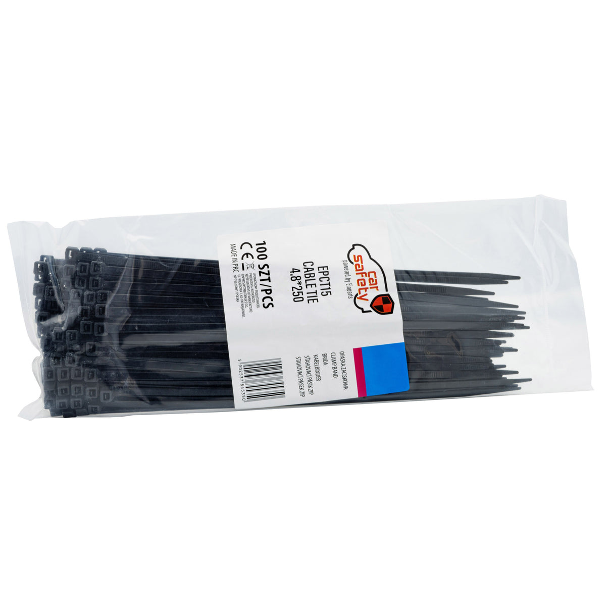 Buntband – Svart – 250 mm