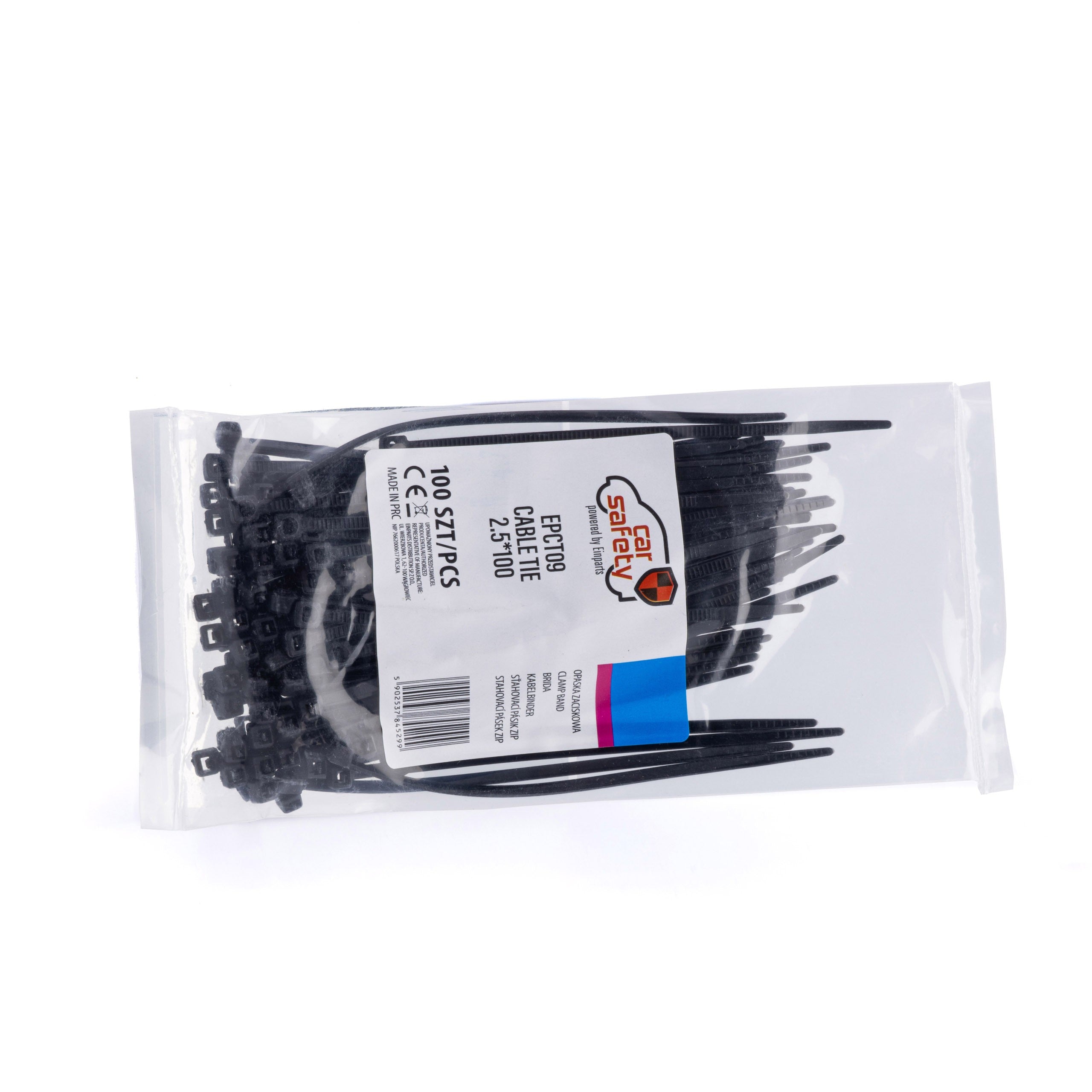 Buntband – Svart – 100 mm