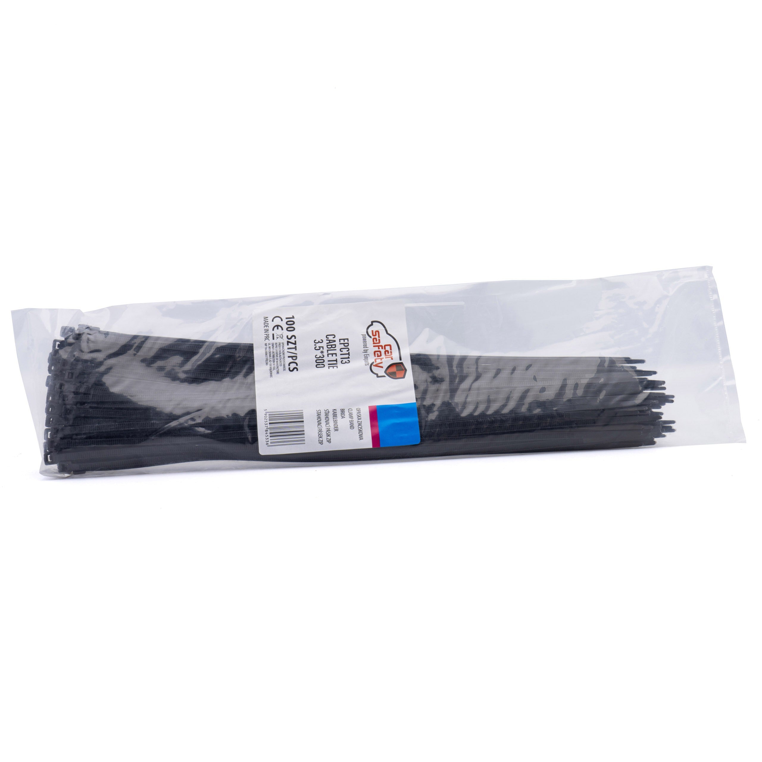 Buntband – Svart – 300 mm – 3,5 mm