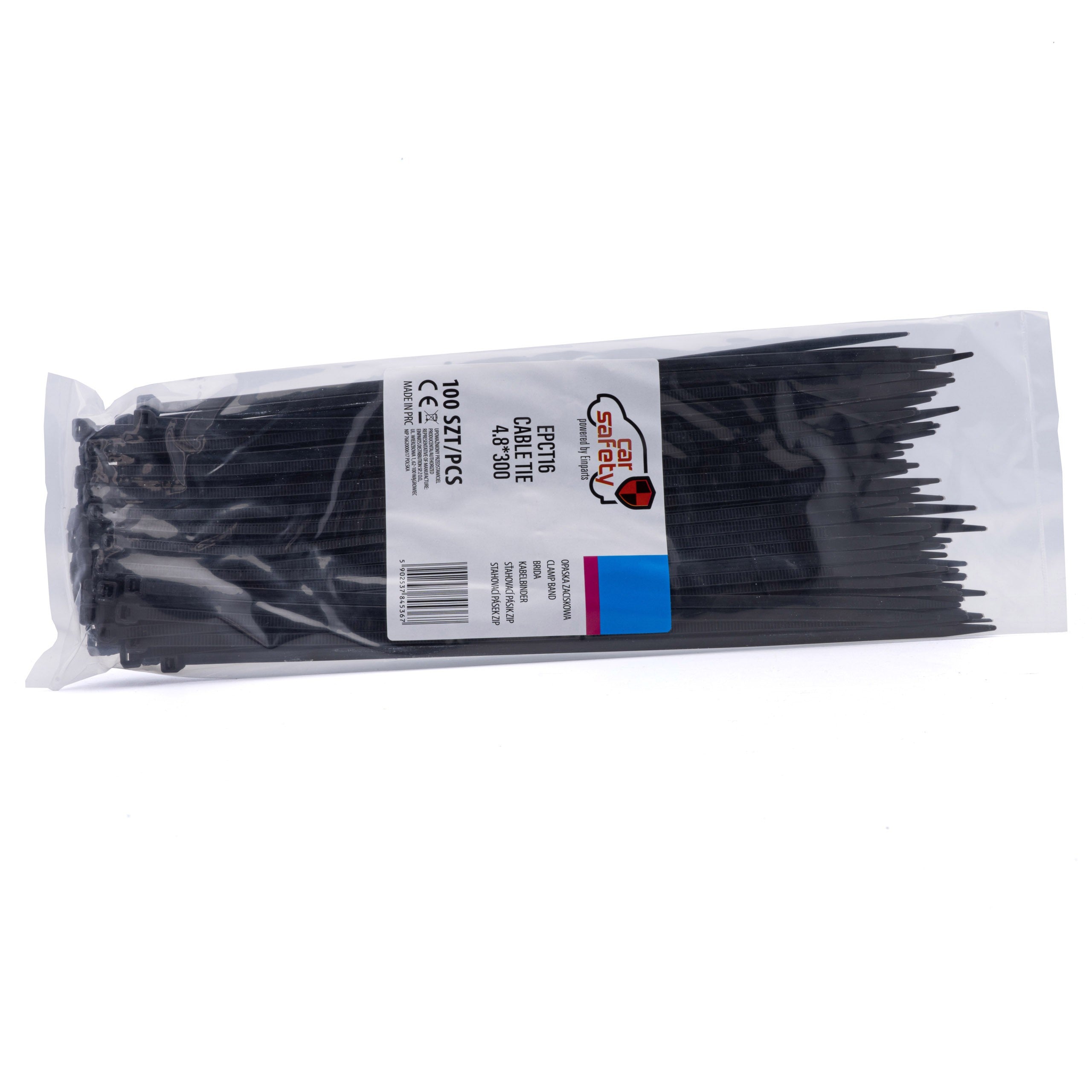 Buntband – Svart – 300 mm – 4,8 mm
