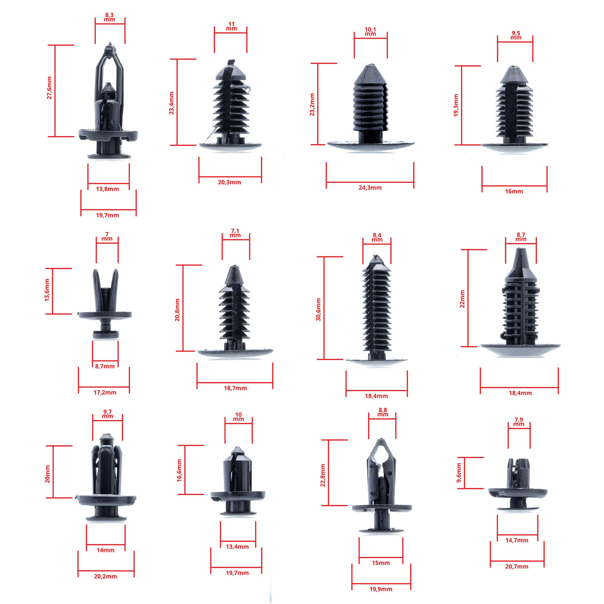 Fästclips – 240-pack