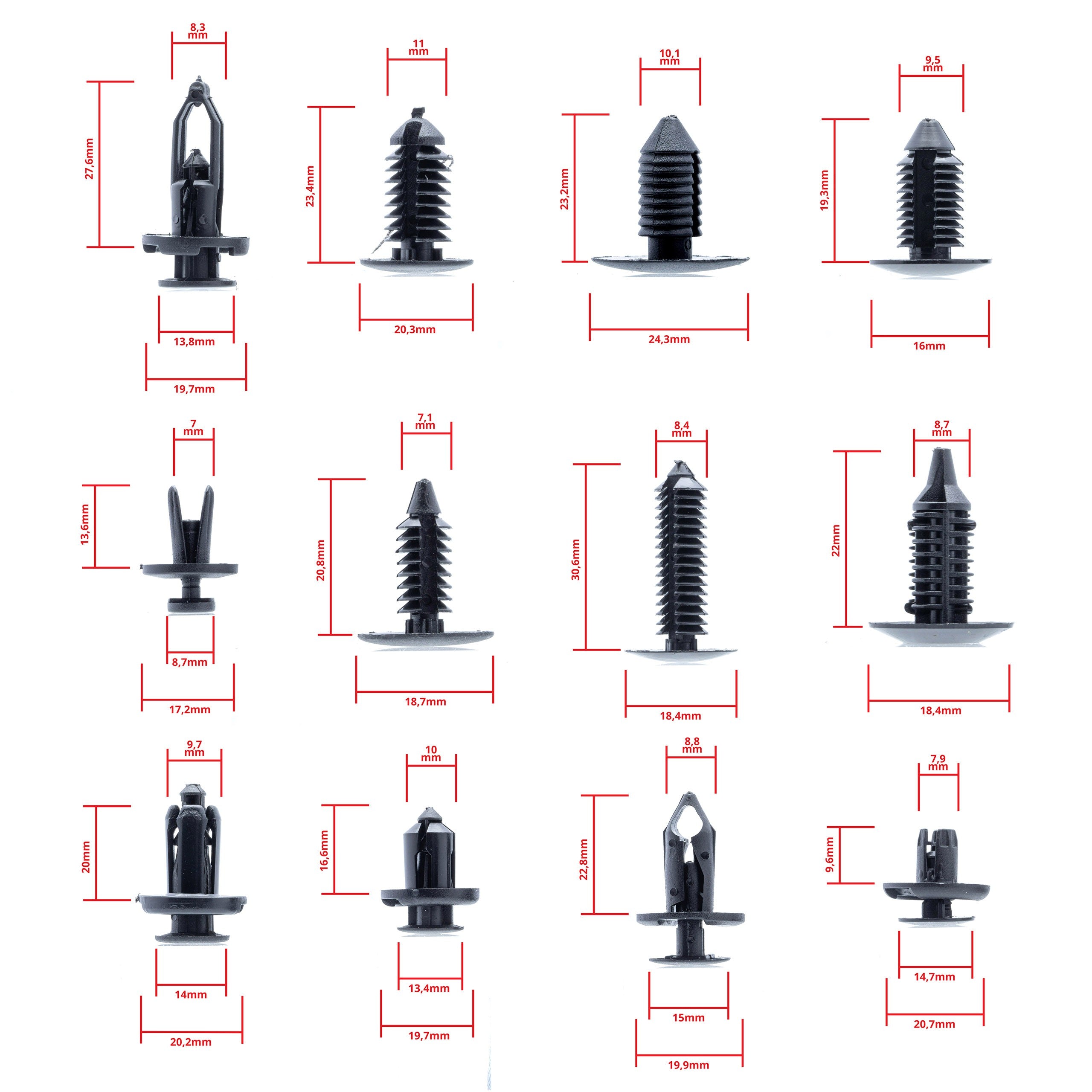 Fästclips – 240-pack