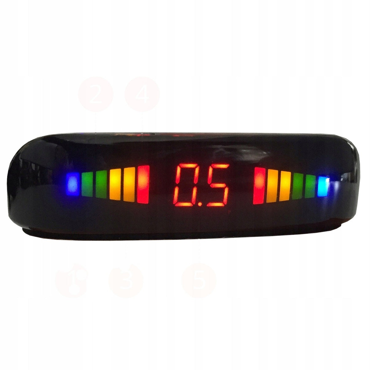 Parkeringssensor med display – Indigoblå – ultraljudssensor – 4 sensorer