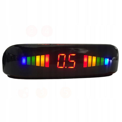 Parkeringssensor med display – Svart – ultraljudssensor – 8 sensorer
