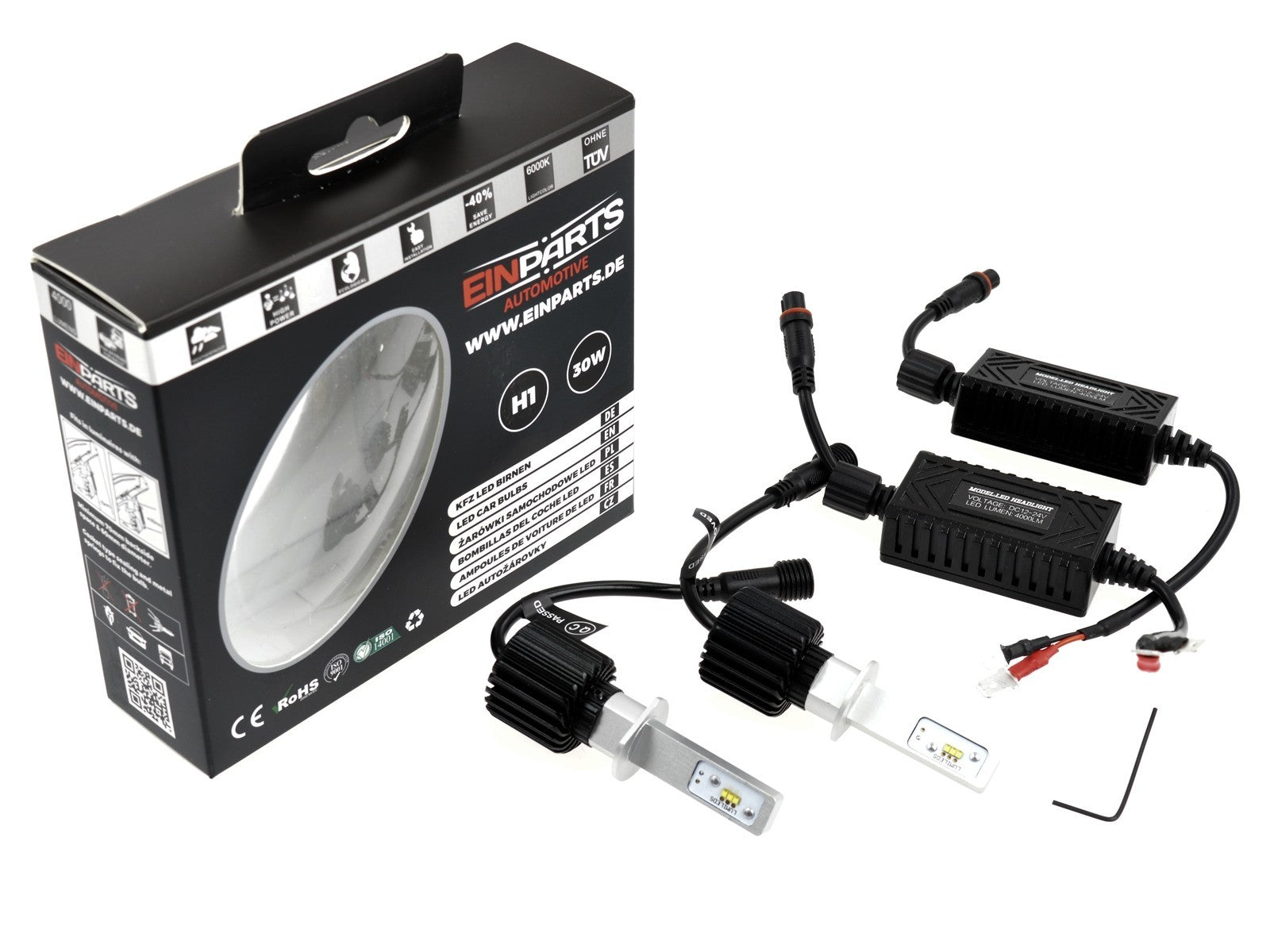 LED-konverteringssats – PHILIPS – H1 – 4300K – 9V - 32V – P145S – 2-pack