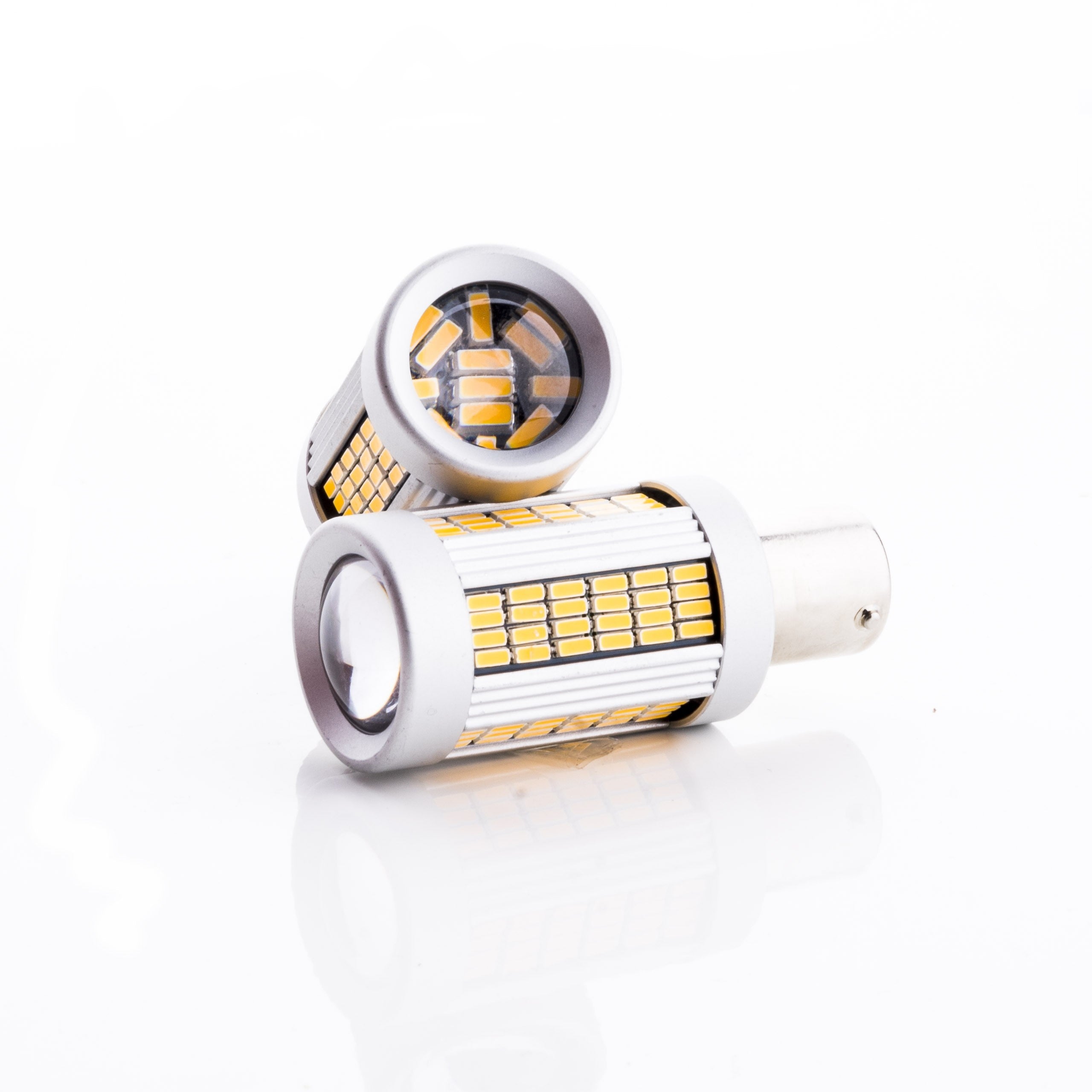 LED-lampa för bil – P21W – BA15S – 1700–1800K (Orange) – 135 LED – SMD 4014