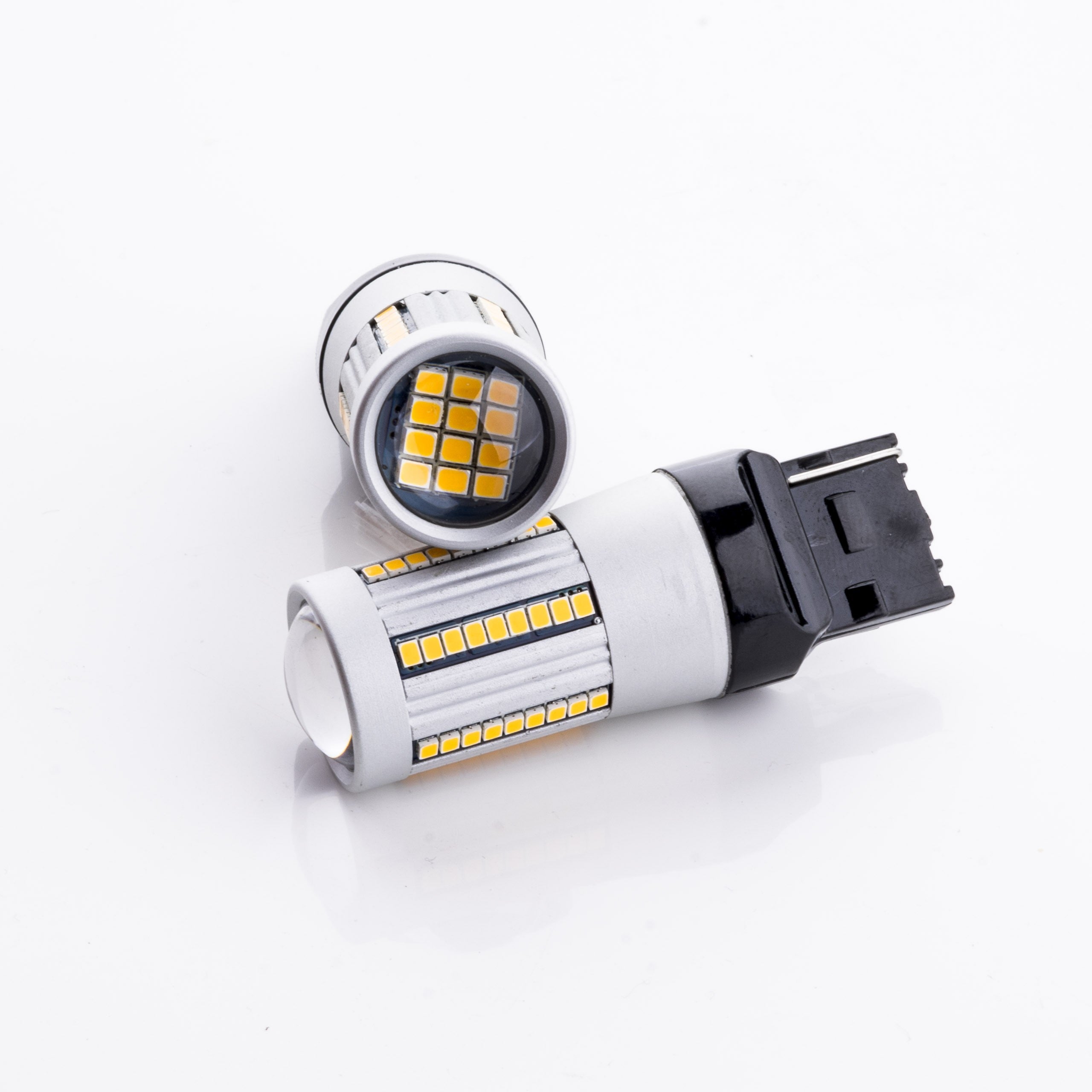 LED-lampa för bil – W21W – W3X16D – 1700–1800K (Orange) – 66 LED – SMD 2016