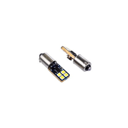 LED-lampa för bil – H6W – BAX9s – 6000K – 8 LED – SMD 3030 – 2-pack