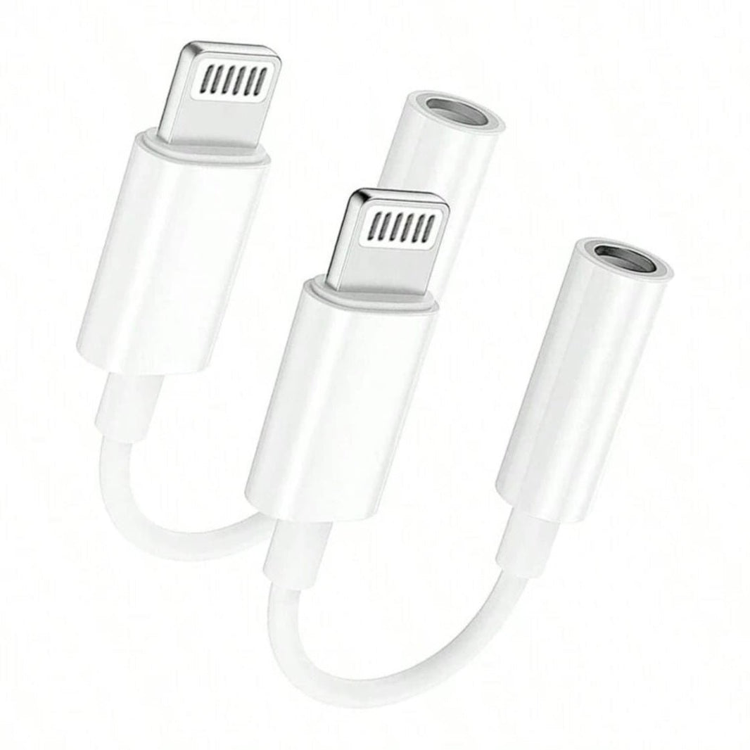 produktbillede fra forsiden viser 3,5 mm hovedtelefonadapter Lightning/USB-C - Carlevel