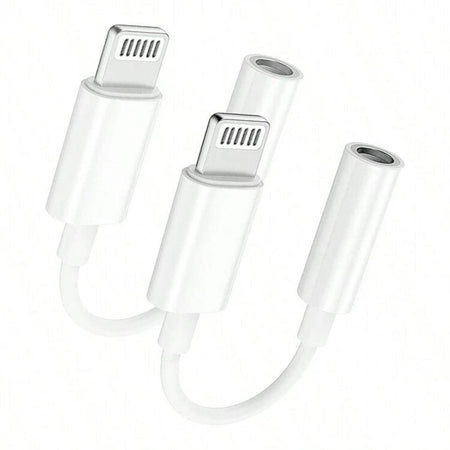 produktbillede fra forsiden viser 3,5 mm hovedtelefonadapter Lightning/USB-C - Carlevel