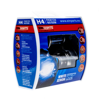 Halogenlampsats – H4 – 6000K – 9V - 16V – 2-pack