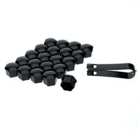 Hjulmutterskydd – Svart – 20-pack