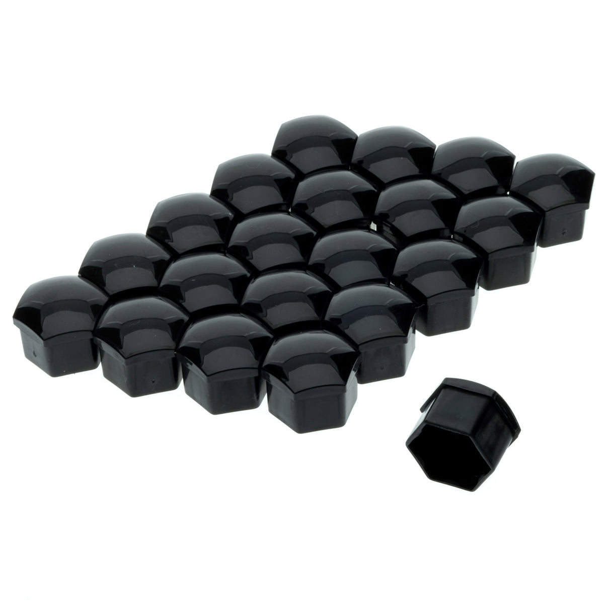 Hjulmutterskydd – Svart – 20-pack