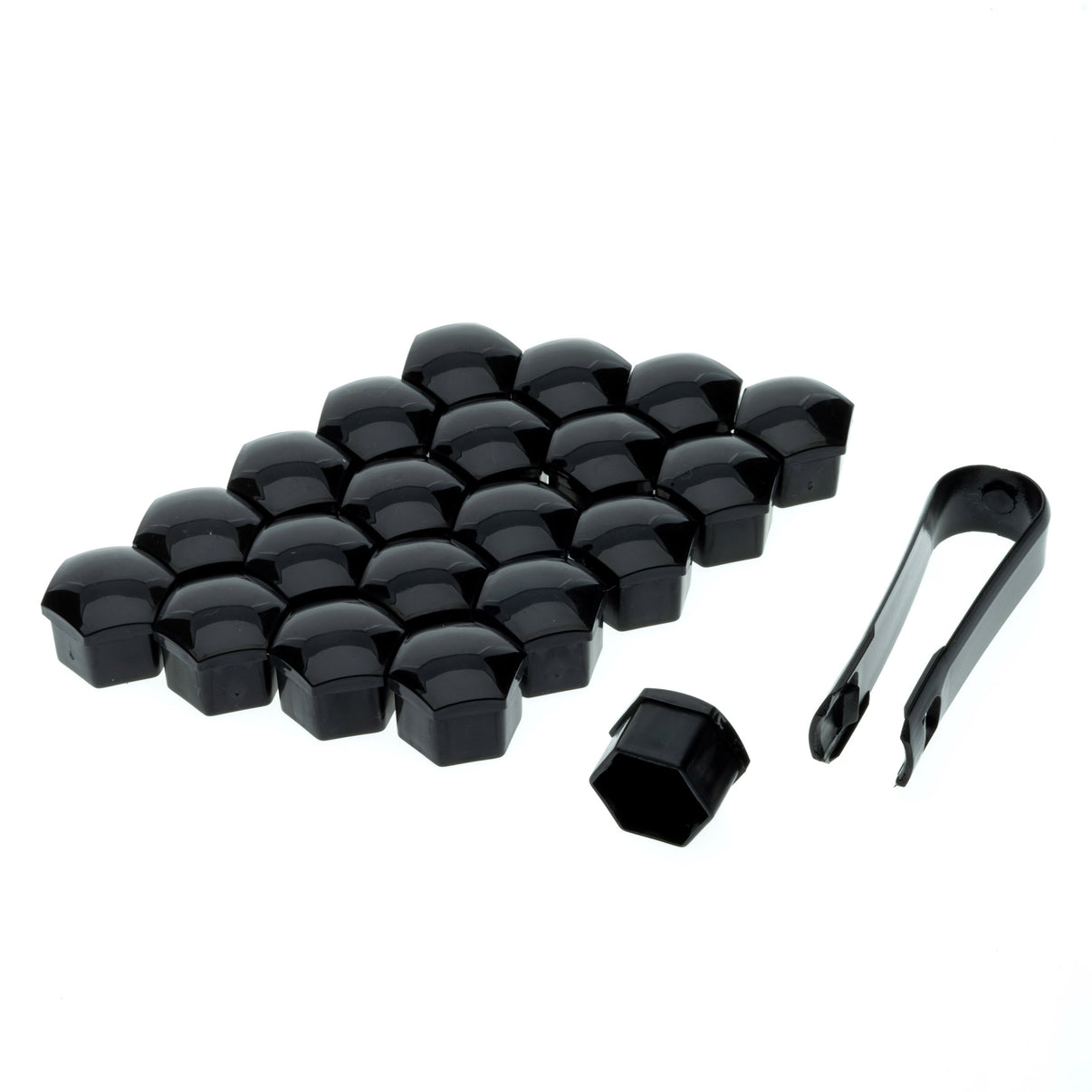 Hjulmutterskydd – Svart – 20-pack