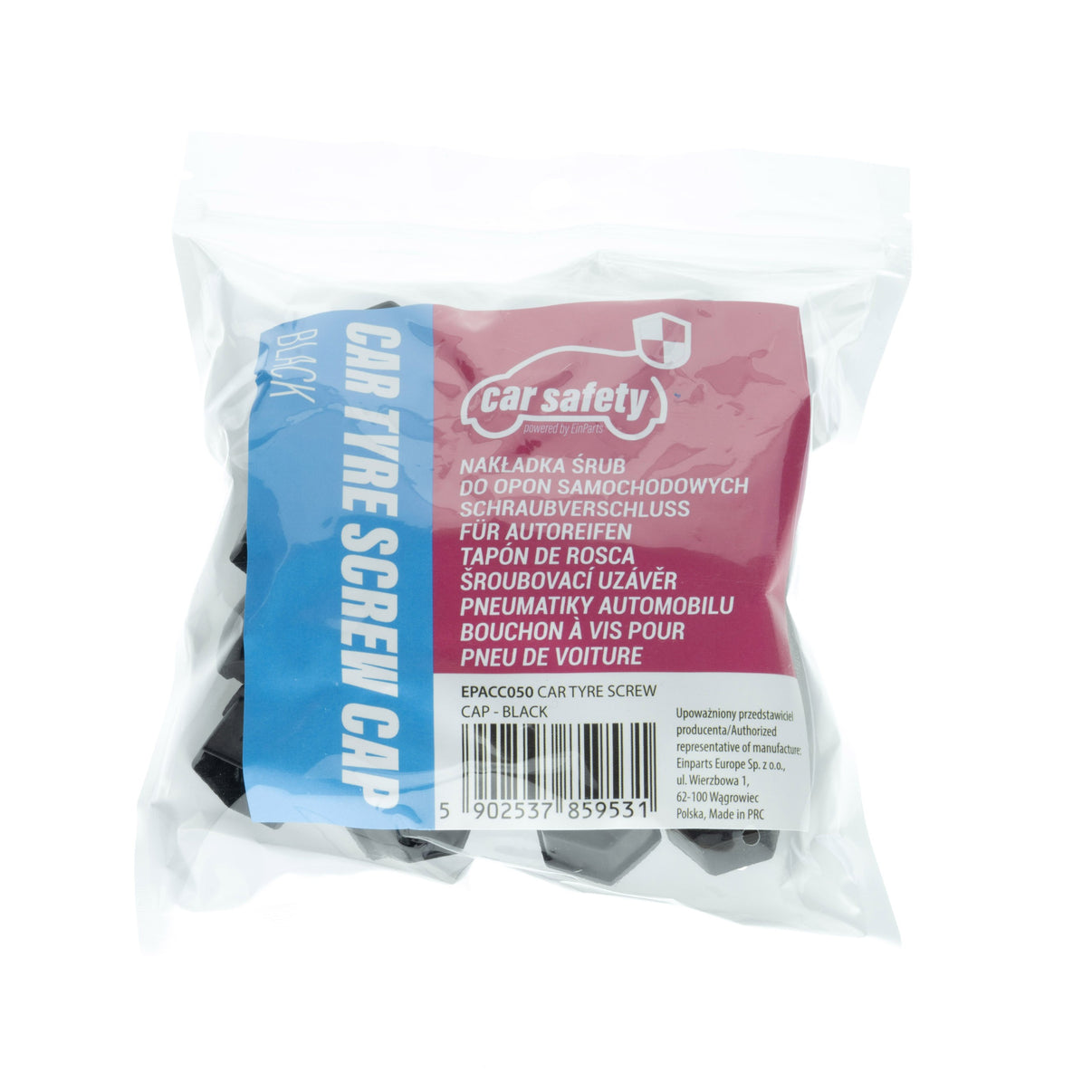 Hjulmutterskydd – Svart – 20-pack