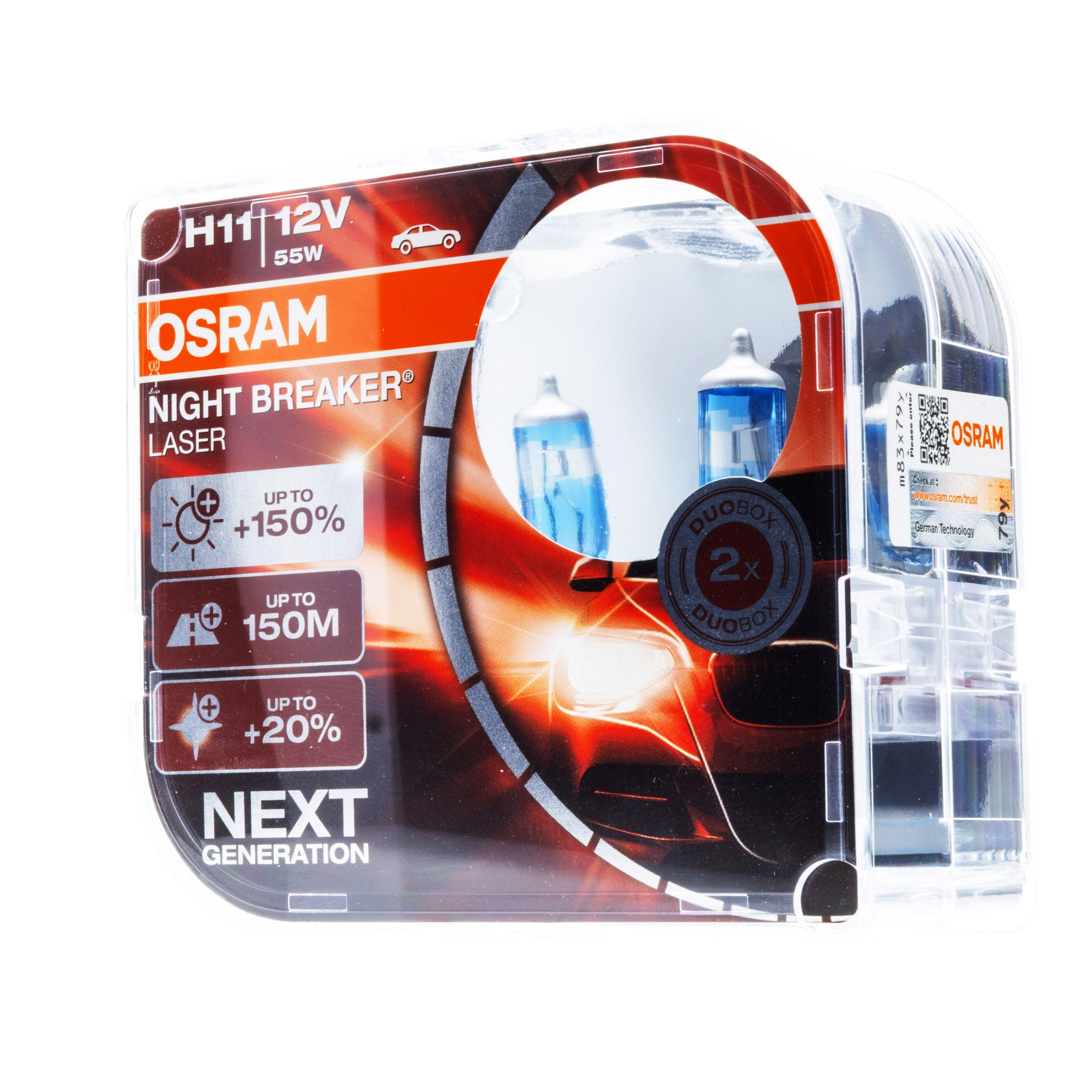 Halogenlampa – OSRAM – H11 – 3200K – 9V - 16V – 55 W – 2-pack