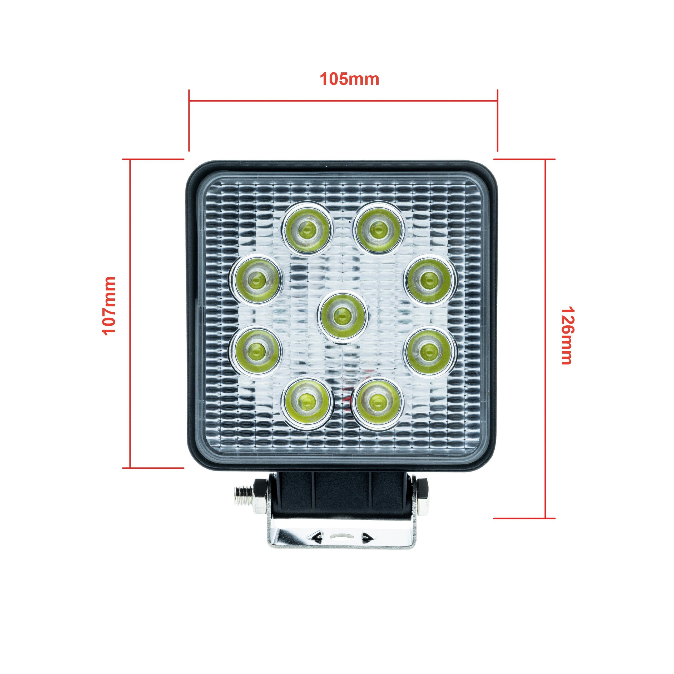 LED-extralampa – 27 W – 6000K – 9 LED – 126 mm