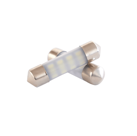 produktbillede forfra viser 36mm – C5W LED Retrofit 6000K 10 – 30V – Carlevel