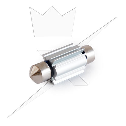 sidebillede, der viser profil og design af 36 mm – C5W Super Canbus – 4W – Xenon King