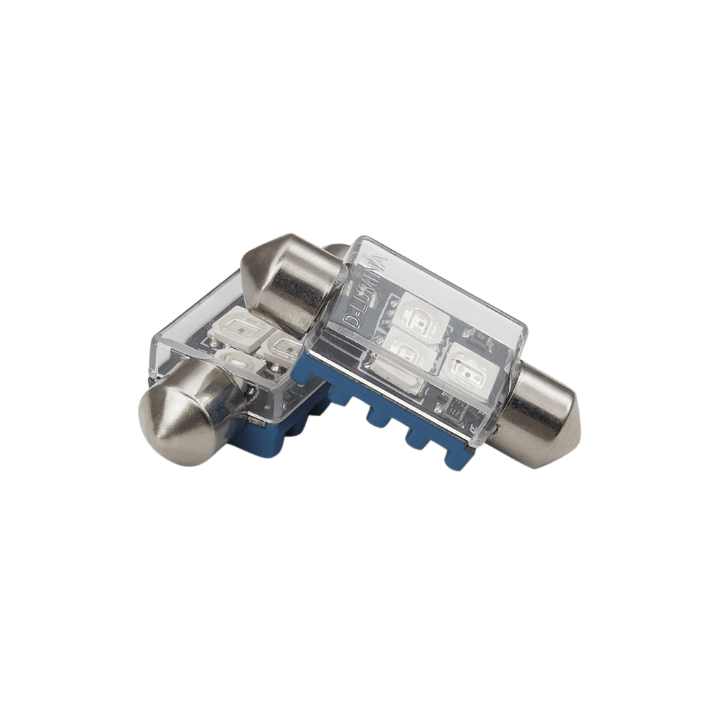sidebillede, der viser profil og design af 36 mm skyllelampe Fjernbetjening 12V – RGB – Xenonkungen