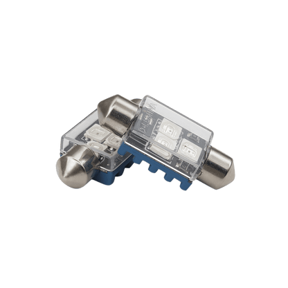 sidebillede, der viser profil og design af 36 mm skyllelampe Fjernbetjening 12V – RGB – Xenonkungen