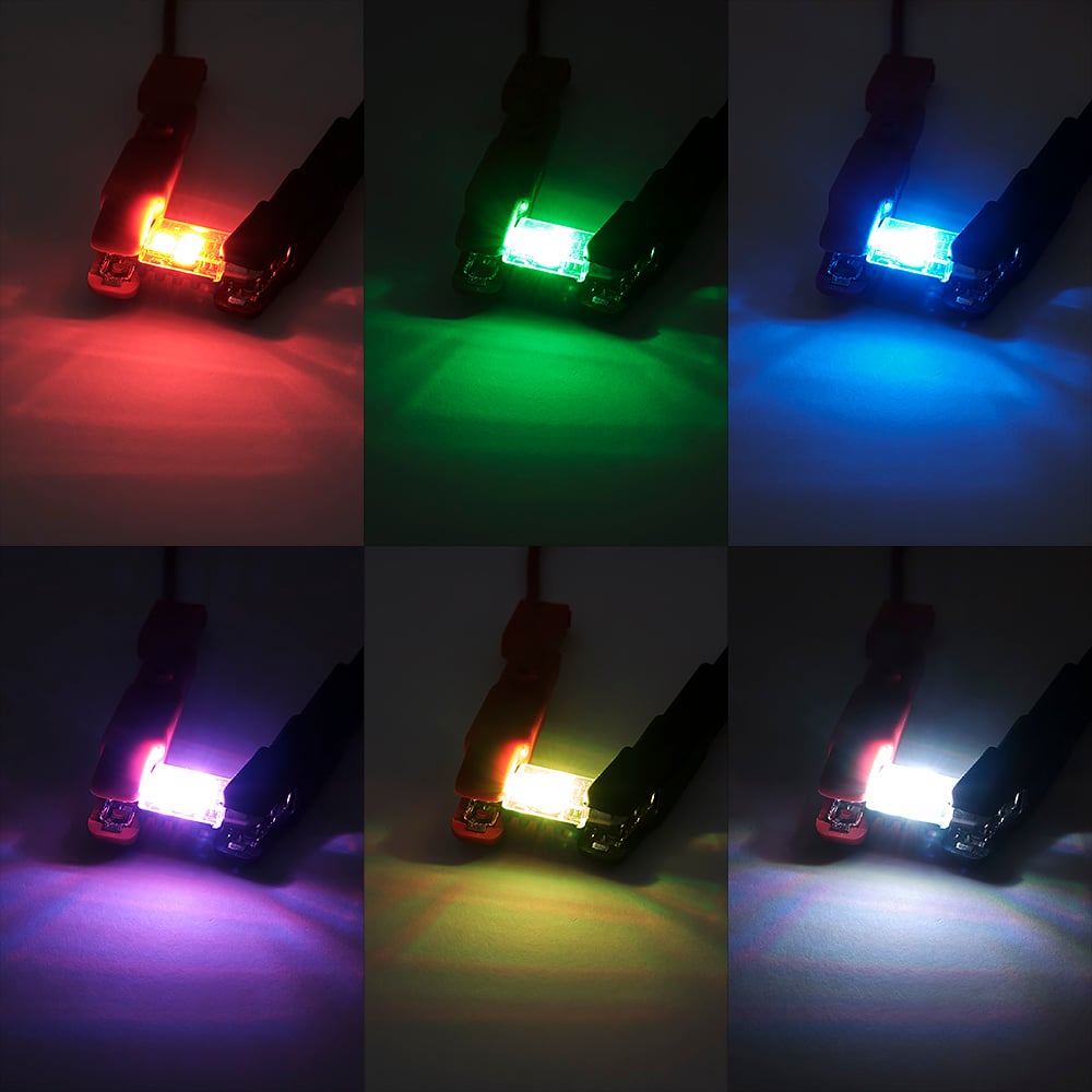 produktbillede forfra viser 36 mm skyllelampe Fjernbetjening 12V – RGB – Xenon king