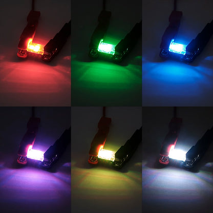 produktbillede forfra viser 36 mm skyllelampe Fjernbetjening 12V – RGB – Xenon king