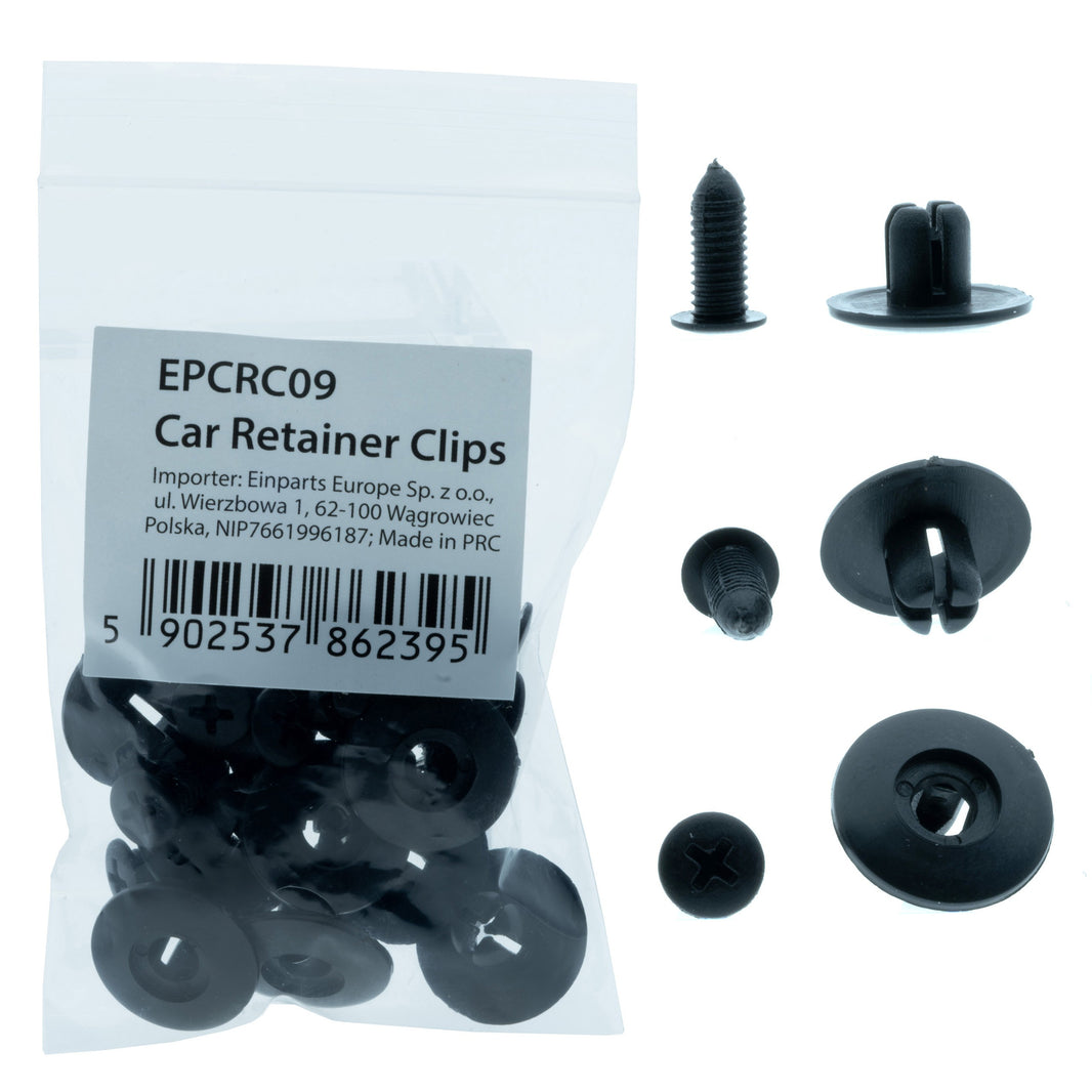 Fästclips Mazda 323/Xedos-6 m.fl. – A 20,2 B 8,2 C 9,7 d 2,6 H 9,7 hål ø 8