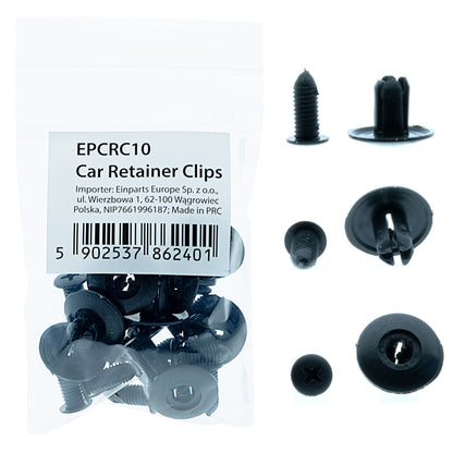 Fästclips Hyundai Accent/Elantra m.fl. – Hole diameter 8 mm – 10-pack