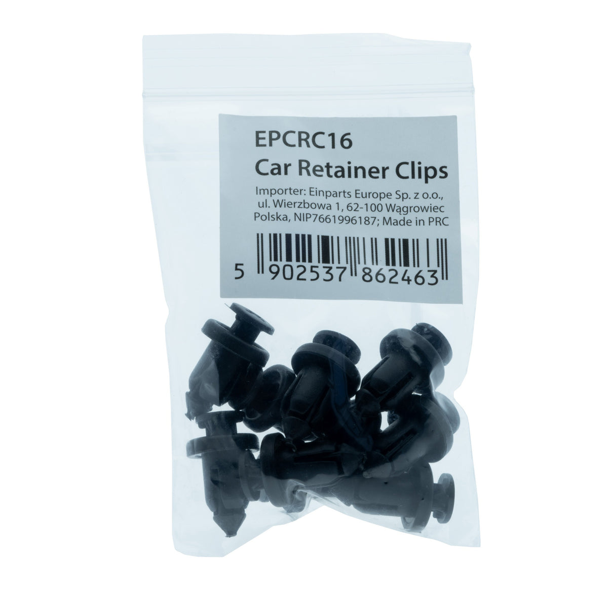 Fästclips Toyota Camry – A 15 B 9 C 10,5 d 3,7 H 17 hål ø 9 – 10-pack