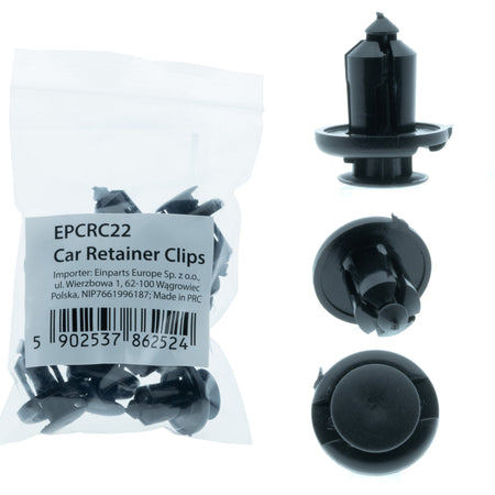 Fästclips Honda Accord/City m.fl. – A 19,8 B 9,8 C 13,5 d 3,4 H 13 hål ø 10