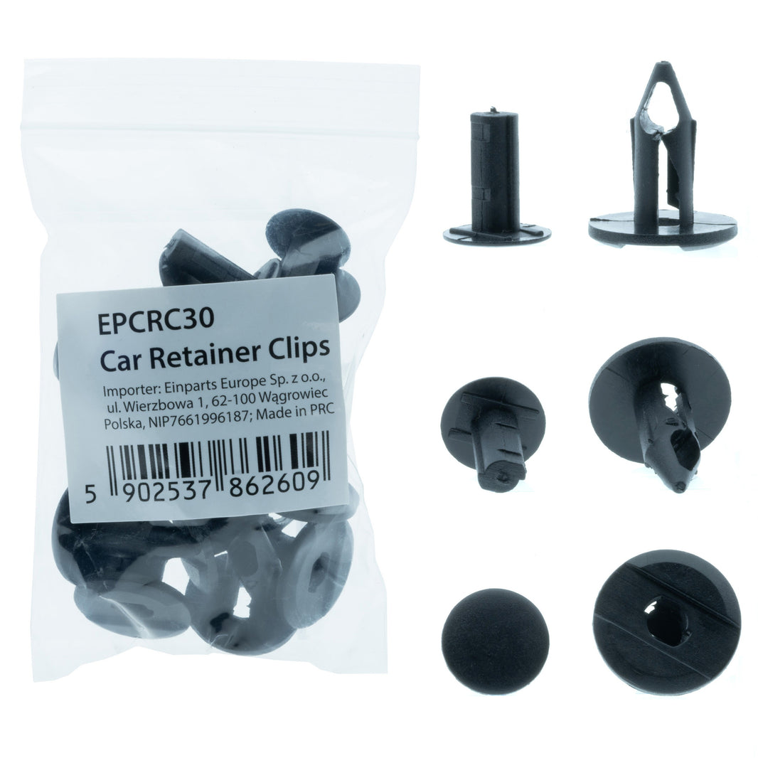 Fästclips Audi A3/A4 B6 B7 B8 m.fl. – Hole diameter 8.5-9 mm – 10-pack