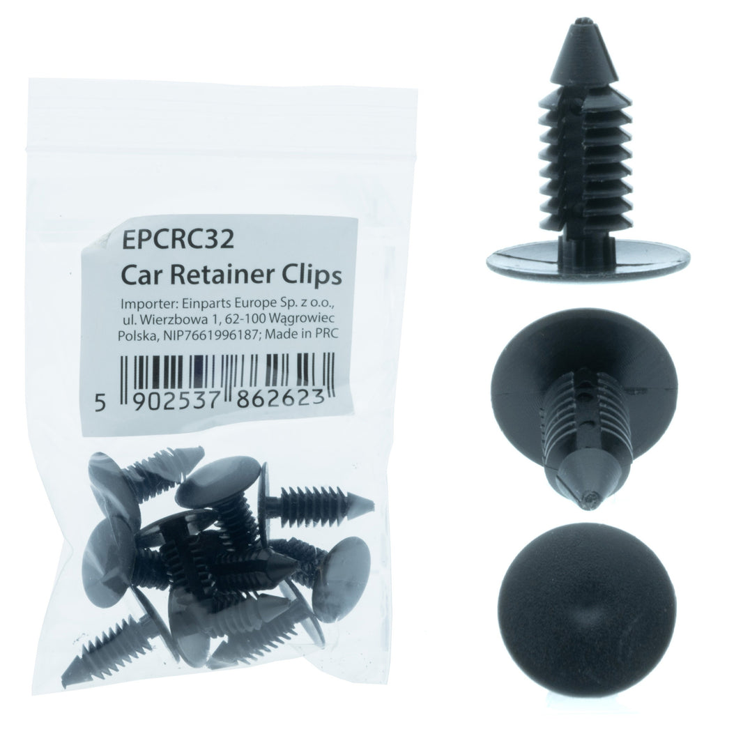 Fästclips Hyundai Accent/i10 m.fl. – A 17,7 B 5,3 C 7,3 d 3 H 22,4 hål ø 6