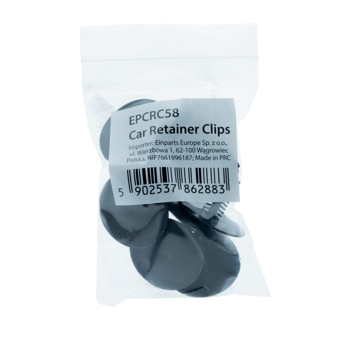Fästclips – A 25,4 B 4,6 C 7,5 d 2,1 H 29,8 w hole ø 6 – 10-pack