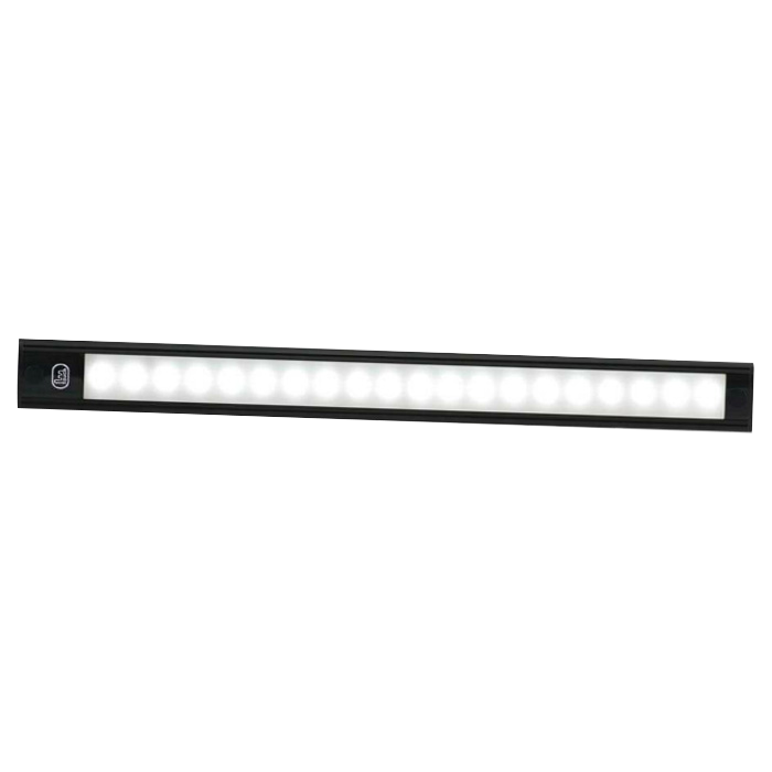 produktbillede forfra viser interiør LED - Strip 260mm - ON/OFF - Sort - LEA