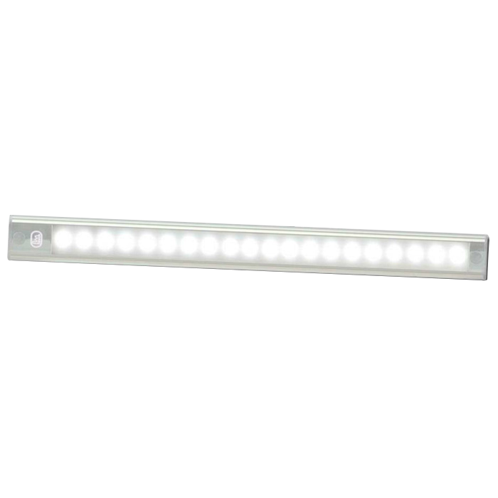 produktbillede forfra, der viser interiør LED - Strip 260mm - ON/OFF - Sølv - LEA