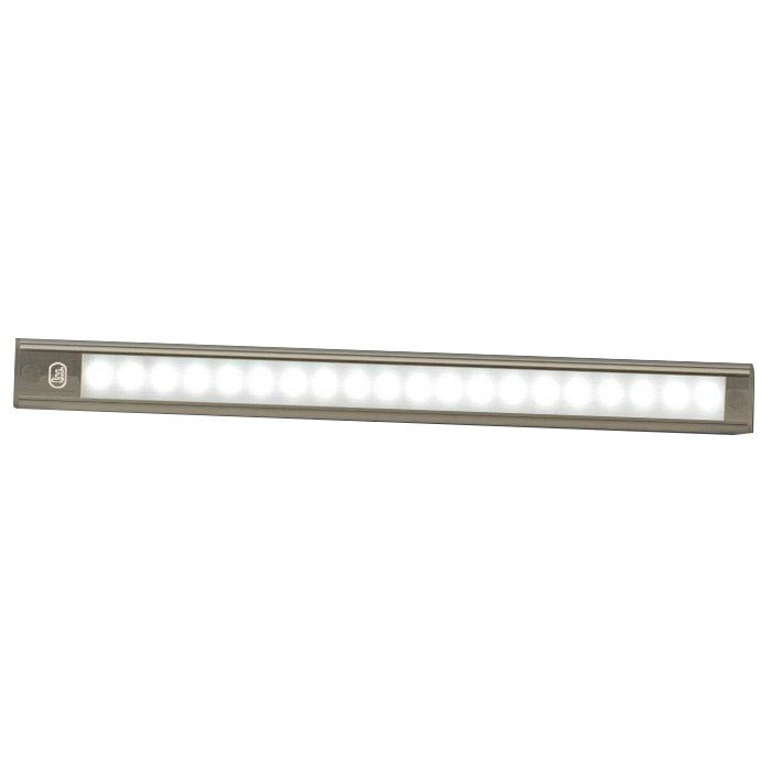 produktbillede forfra, der viser interiør LED - Strip 260mm - ON/OFF - Grå - LEA