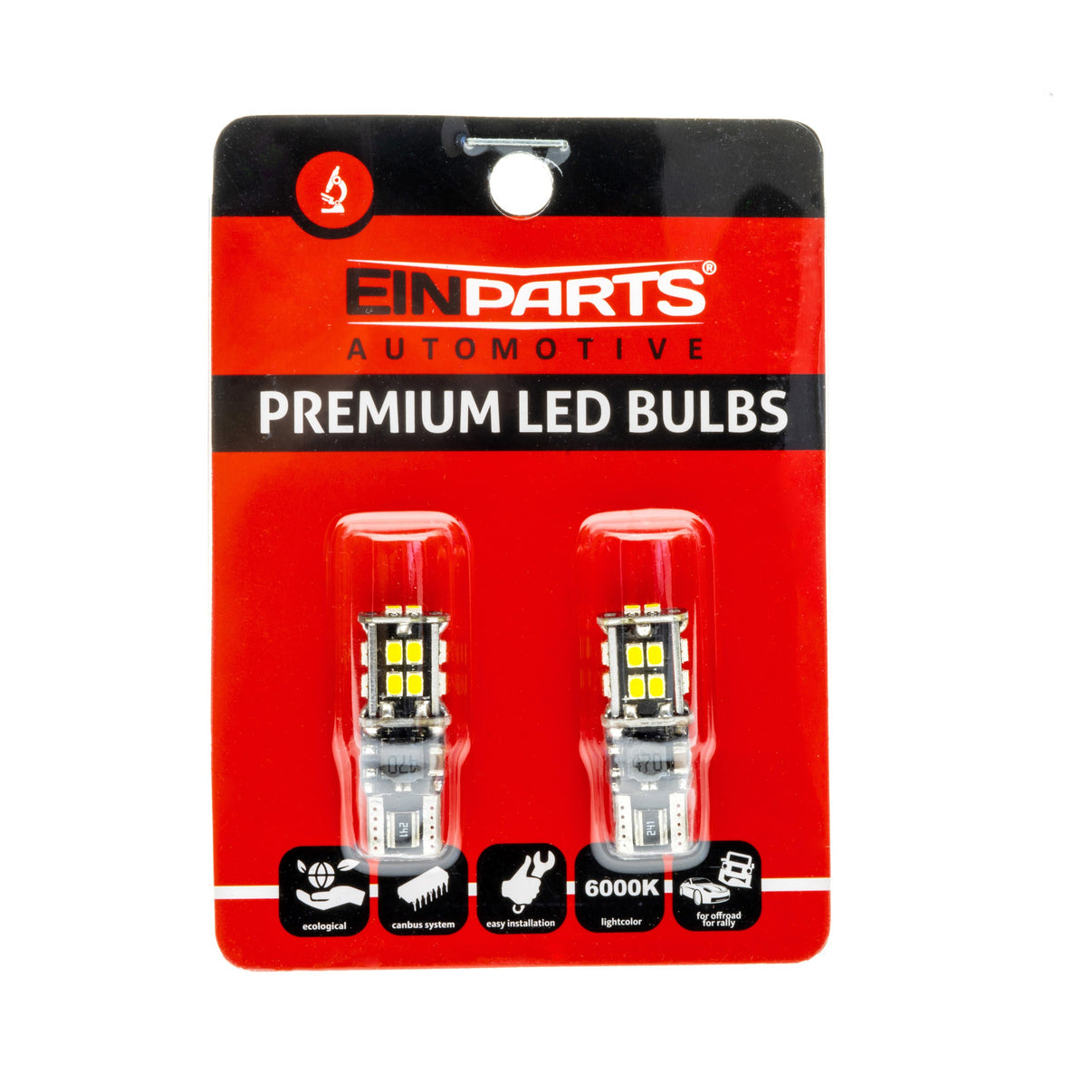 LED-lampa för bil – W5W – W2,1x9,5d – 6000K – 14 LED – SMD 3020 – 30 mm – 2-pack