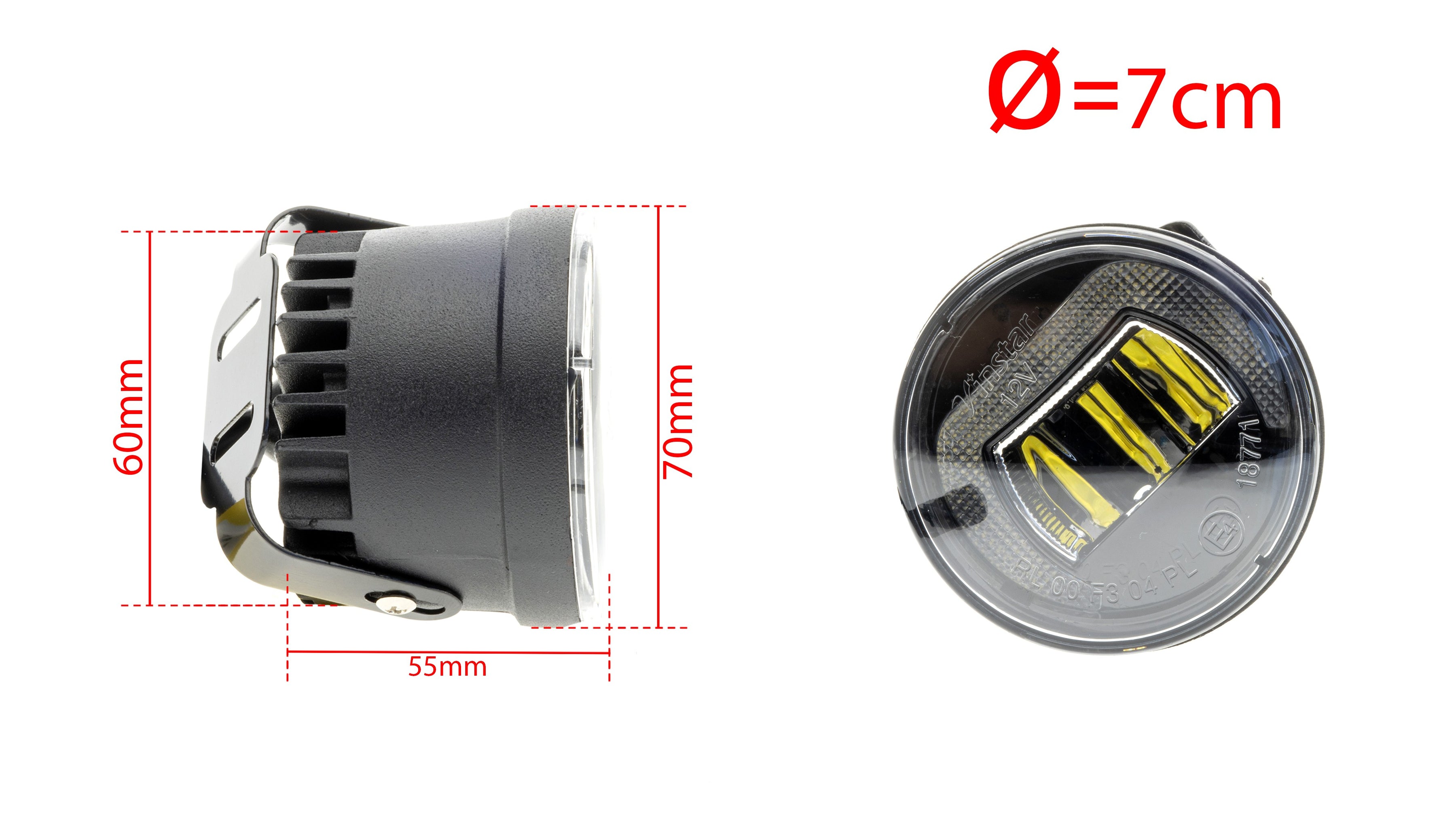 DRL- och dimljus – 6000K – 10 W – 9V - 32V