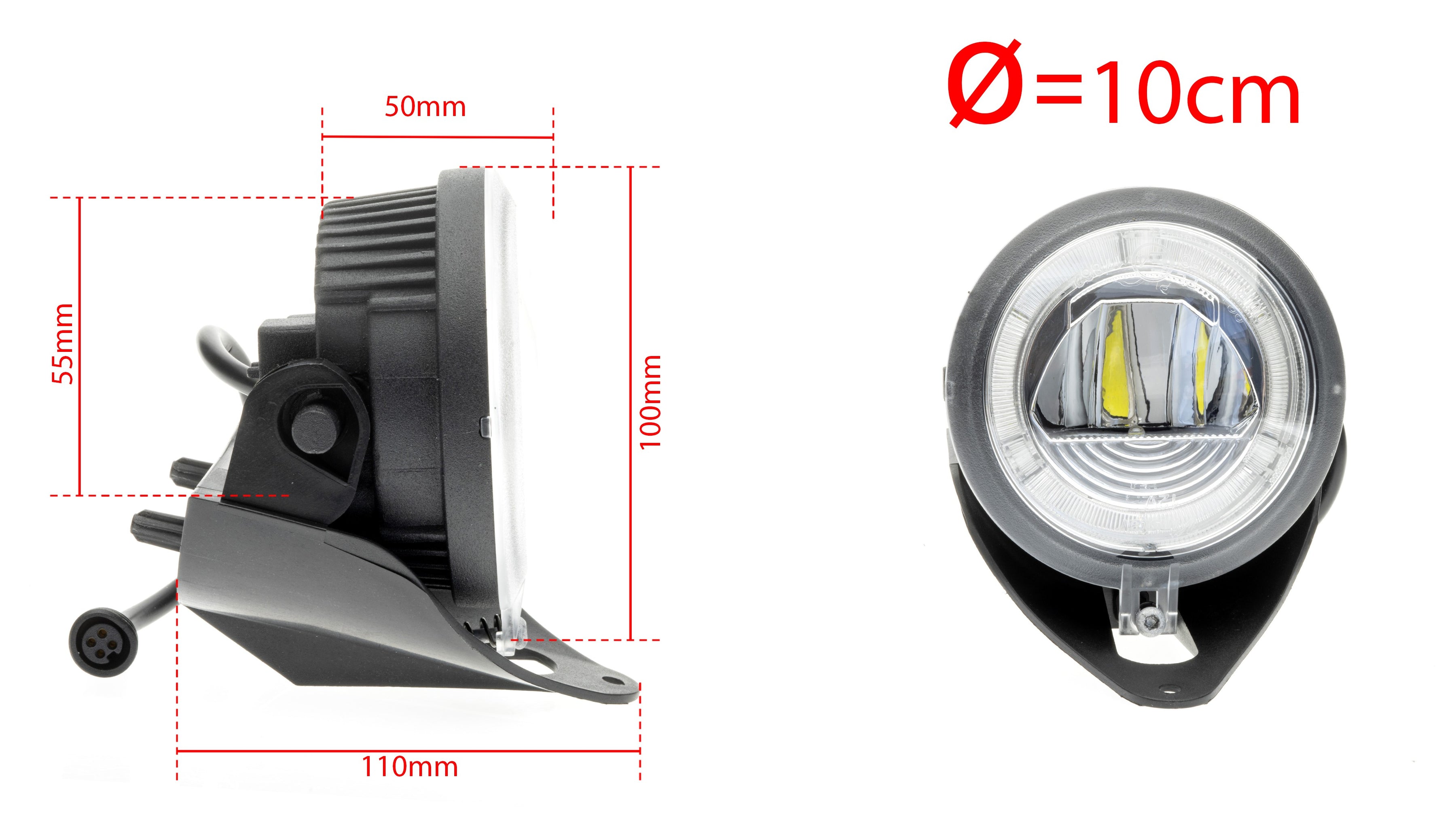 DRL- och dimljus – 6000K – 10 W – 9V - 16V